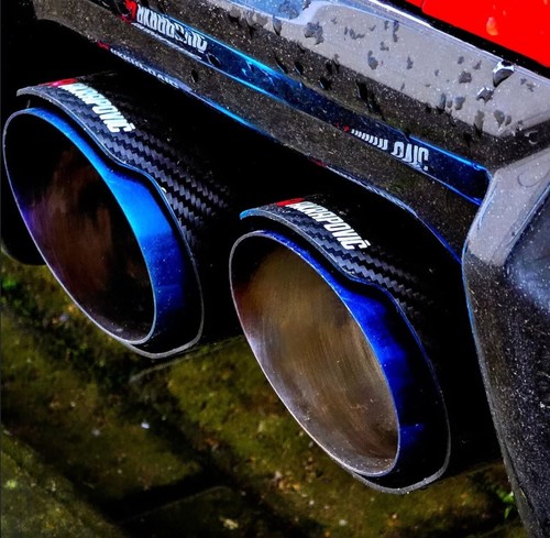 Blue black carbon fibre - &,