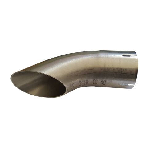 Curved curl down exhaust - curved,