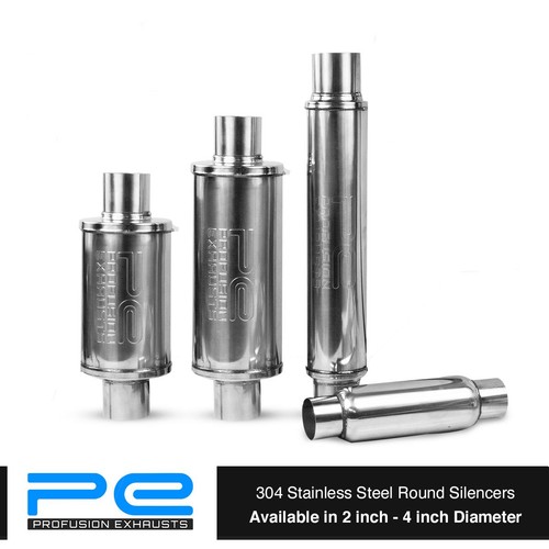 Round exhaust silencer 304 - round,